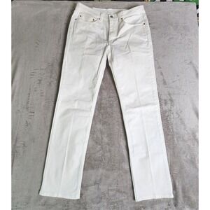 Vintage 80s 90s Style Levis 514 White Denim Straight Leg Jeans Pants 34x34